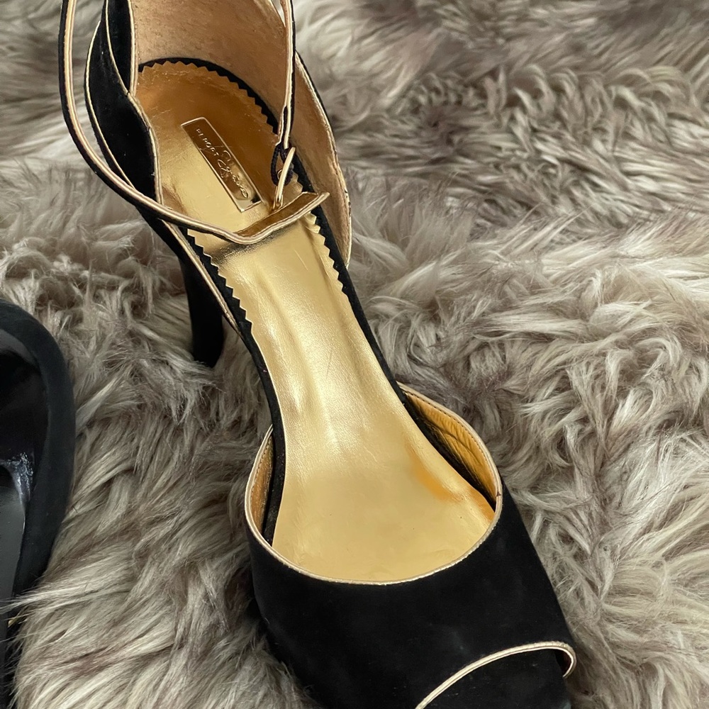 Report Signature Suede Peep Toe Heels Size 10